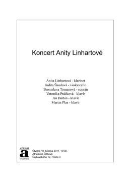 Koncert Anity Linhartové