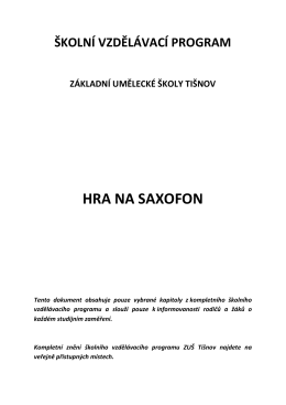 HRA NA SAXOFON