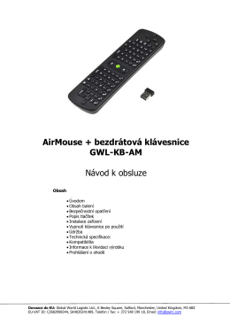 AirMouse + bezdrátová klávesnice GWL-KB-AM Návod