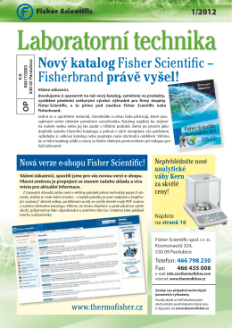Nový katalog Fisher Scientific – Fisherbrandprávě vyšel!
