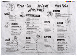 Pizza - Gril Na Cestě Nová Paka jídelní lístek - Pizza