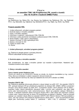 Zápis z jednání TNK 146 - říjen 2014