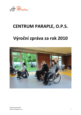 Výroční zpráva Centra Paraple, o.p.s za rok 2010