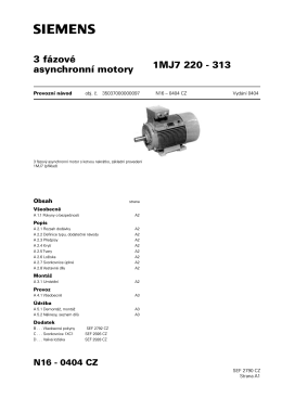 3 fázové 1MJ7 220 - 313 asynchronní motory