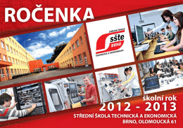 Ročenka 2012/2013 - SŠTE Brno, Olomoucká 61