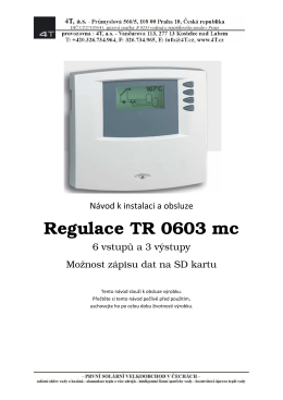 Regulace TR 0603 mc