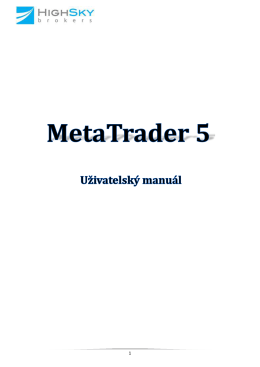 2. Pracovní prostředí v obchodní aplikaci MetaTrader 5