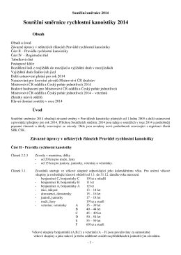 Soutěžní směrnice rychlostní kanoistiky 2014 (PDF)