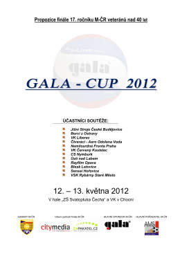 GALA - CUP 2012 - Volejbal Česká Třebová