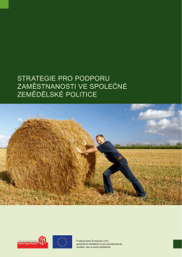strategie pro podporu zaměstnanosti ve společné zemědělské politice