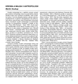 KRESBA A MALBA V ANTROPOLOgII Martin Soukup