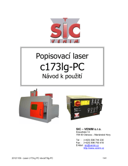 Pracovní stanice c173lg-PC - návod (CZ) - SIC