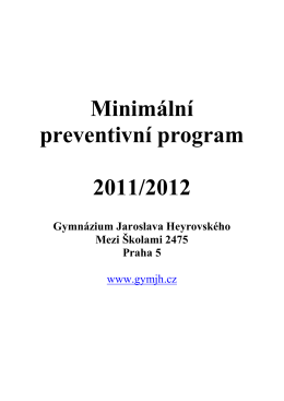 minimální preventivní program - Gymnázium Jaroslava Heyrovského