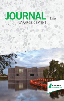 journal 1/2014 - Lafarge Cement a.s.