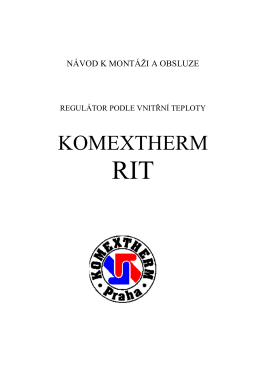 (REGULÁTOR RIT) - KOMEXTHERM Praha spol. s ro