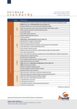Úklidové standardy.pdf - HONDL GLOBAL SERVICES as