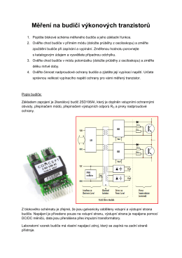 Měření na budiči výkonových tranzistorů