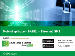 Babel - Smart Cards & Devices Forum 2013