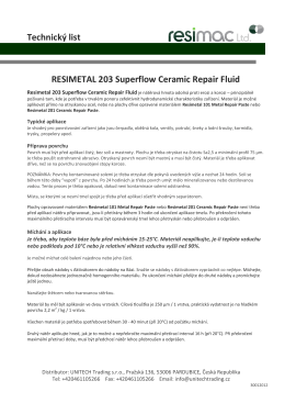 RESIMETAL 203 Superflow Ceramic Repair Fluid