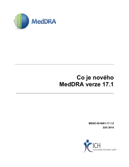 Co je nového MedDRA Verze 17.1