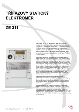 Technická specifikace ZE 311