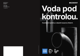 Prospekt - Kanalizační systémy a odpadní soupravy Geberit (pdf)