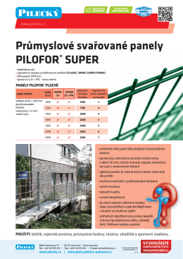 Průmyslové svařované panely PILOFOR® SUPER