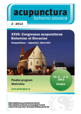 2013 - 2 - Česká lékařská akupunkturistická společnost