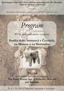 XXIII. medzinárodného sympózia Staršia doba bronzová v Čechách