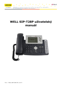 Český SIP-T28P uživatelský manuál_V41