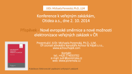 JUDr. Michaela Poremská, Ph.D., LLM – Evropské směrnice