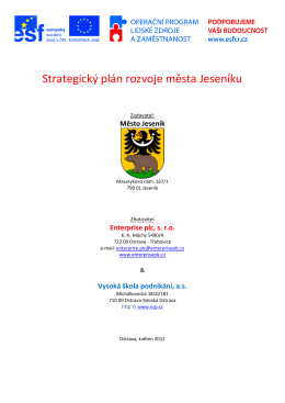 Strategický plán rozvoje města Jeseníku