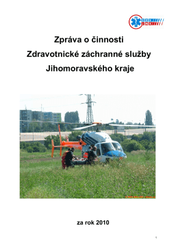 2010 - Zpráva o činnosti ZZS JmK