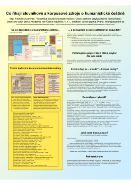 poster z konference - Ústav českého jazyka a teorie komunikace