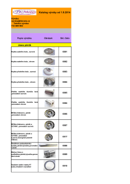Katalog výroby od 1.9.2014 Jawa pérák