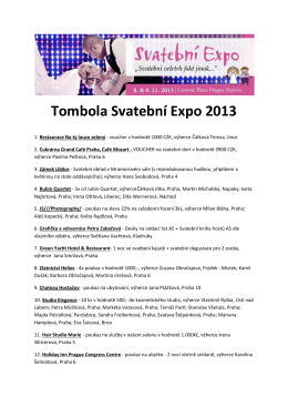 Tombola Svatební Expo 2013