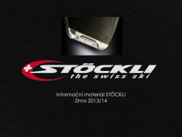 informace o značce Stöckli + katalog lyží 2014 [PDF]