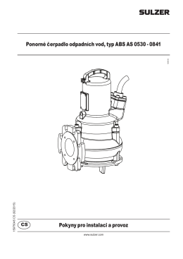 Ponorné čerpadlo odpadních vod, typ ABS AS 0530 - 0841