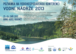 Vodní nádrže 2013 - Konference VODNÍ NÁDRŽE 2015