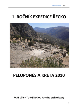 1. ročník expedice řecko peloponés a kréta 2010
