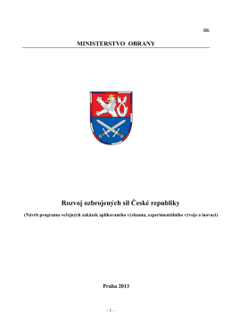 Rozvoj ozbrojených sil České republiky