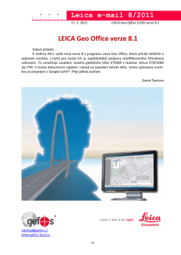 Leica Geo Office - nová verze 8.1