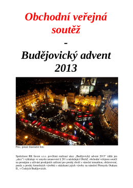 Obchodní veřejná soutěž - Budějovický advent 2013