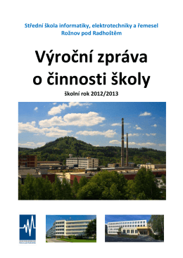 Výroční zpráva o činnosti ıkoly - SŠIEŘ