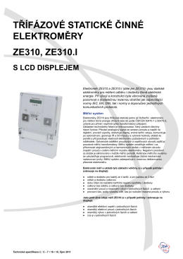 Technická specifikace ZE 310