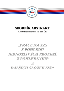 Sborníku abstrakt z 5. Odborné konference KZ ZZS ČR 2013