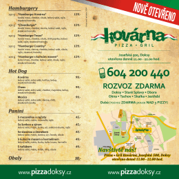 Skládačka A4 201412 - KOVÁRNA Pizza / Gril • Doksy