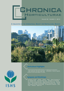 Chronica Horticulturae Volume 52 Number 4