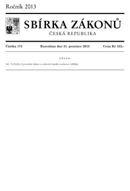 Vyhláška MFČR č. 441/2013 Sb.