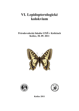Zborník na kolokvium - Mapování a ochrana motýlů České republiky